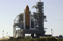 Shuttle Atlantis on launch pad