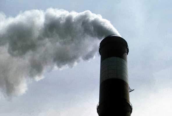 Coal plant smoke stack