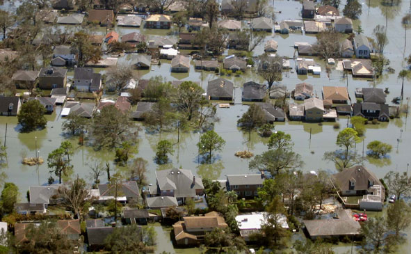 Flooding from Hurricane Katrina in New Orleans
