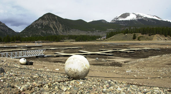 An empty reservoir in Colorado.