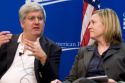 Panelists discuss science policy.