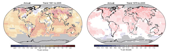 Global Temperature Change Map