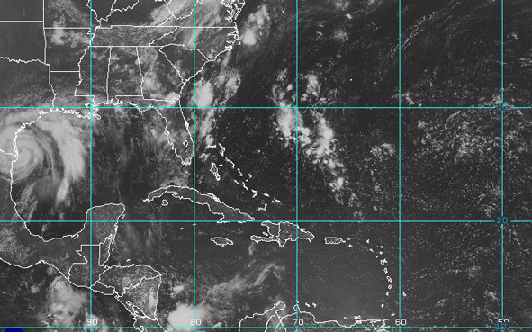 Hurricane Dolly makes land fall on July 23, 2008