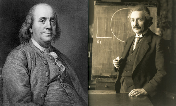 Benjamin Franklin and Albert Einstein