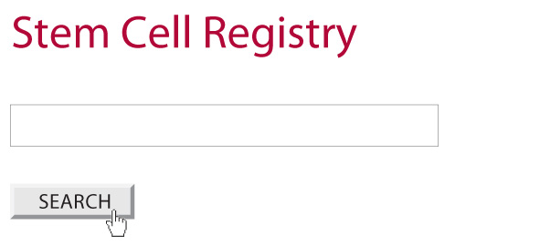 Stem cell registry search