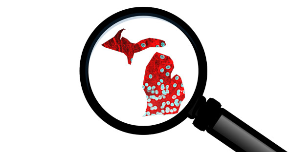 MI maps with cells under magnifying glass