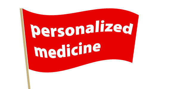 red flag that reads personalized medicine