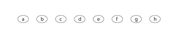 row of 8 multiple choice bubbles, a through h