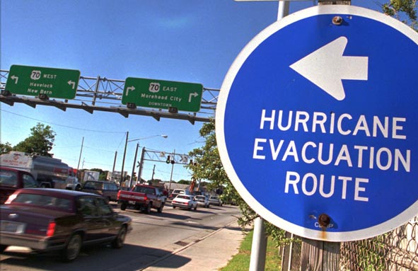 evacuation route sign