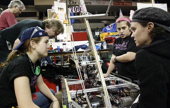 students at the New Jersey First Robotics in 2004