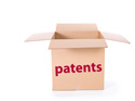 open box that reads Patents