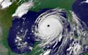 satellite image of Hurricane Katrina in the Gulf of Mexico