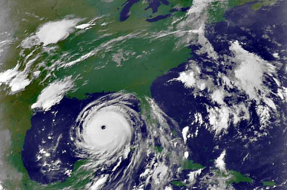 Satellite image of Hurrican Katrina in Gulf of Mexico