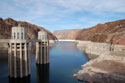 the bathtub ring around Lake Mead at the Hoover Dam in 2008