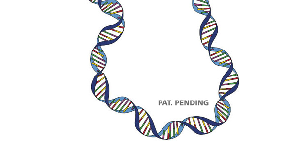 strand of DNA with words Pat. Pending