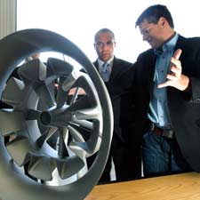 Entrepreneurs display new wind turbine design